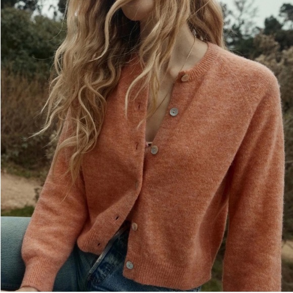 ISO Doen Petra Cardigan in Coral Size Medium
